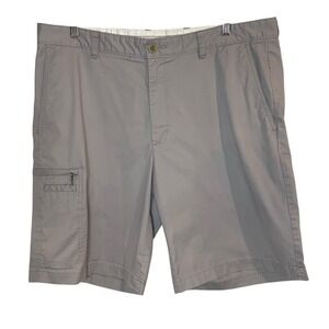 Greg Norman Tasso‎ Ella Flat Front Tech Gray Golf Shorts Men's Size 38 Fire Iron